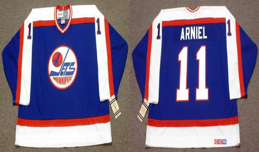 2019 Men Winnipeg Jets #11 Arniel blue CCM NHL jersey